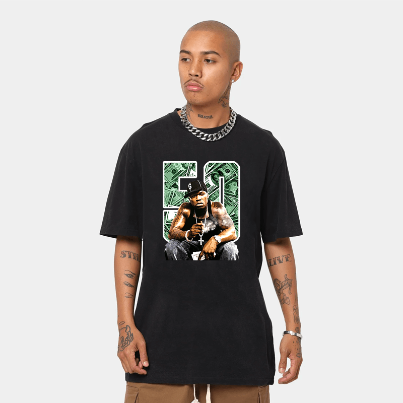 Pro Club Rapper 50 cent Money Digital printed Tee