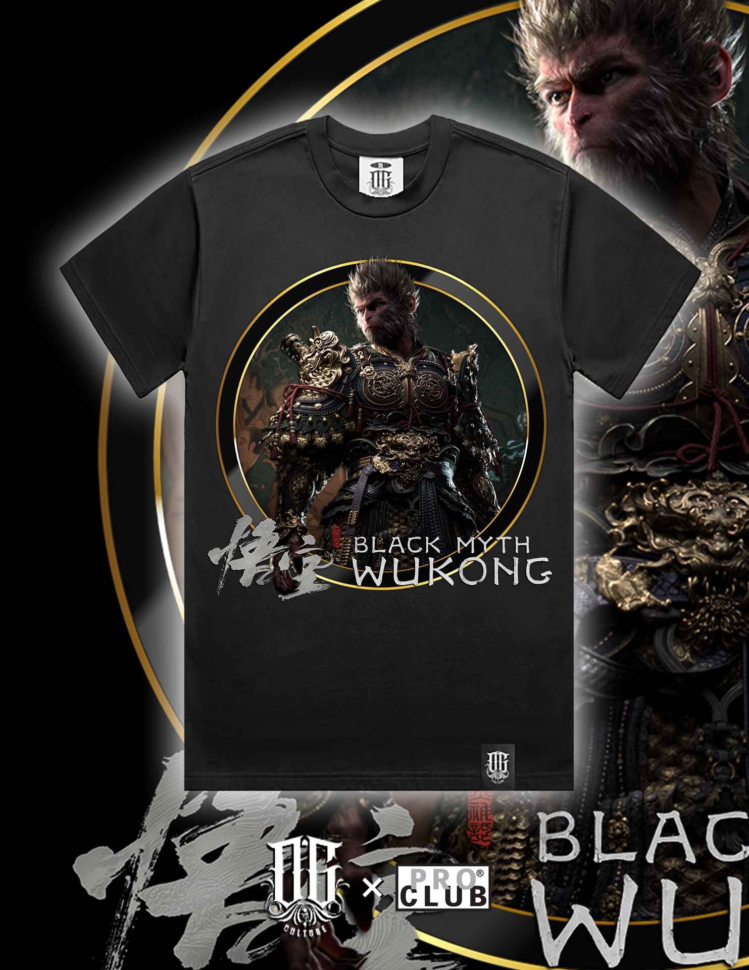OG Culture X Pro Club Heavyweight Tee - Black Myth Wukong