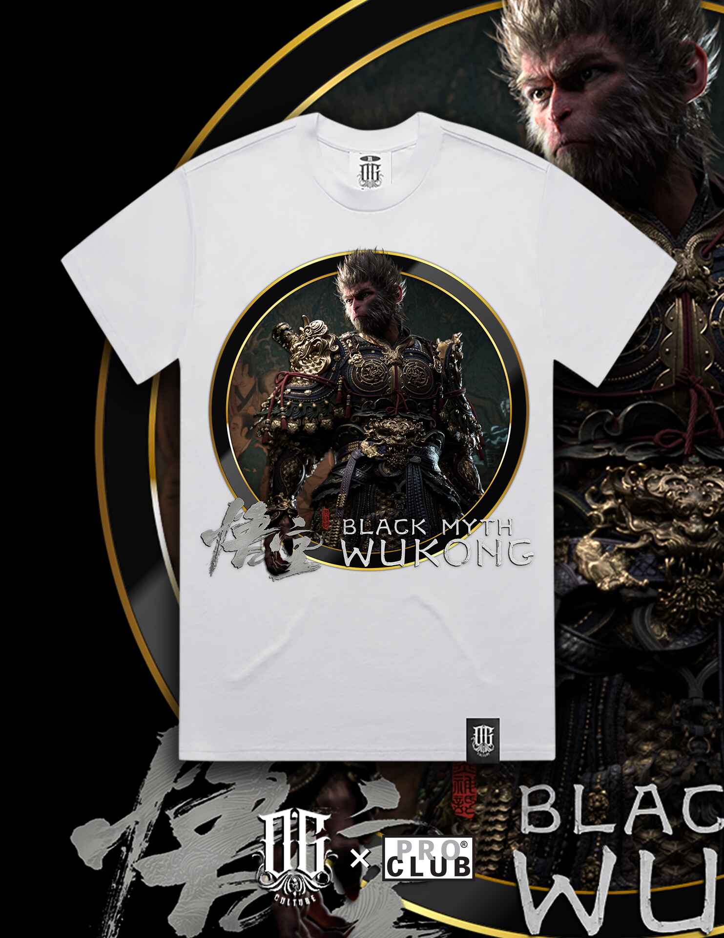 OG Culture X Pro Club Heavyweight Tee - Black Myth Wukong