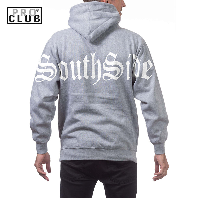 SOUTHSIDE BACK SHOULDER OLD ENGLISH Pro Club Heavyweight Pullover Hoodie (13oz)