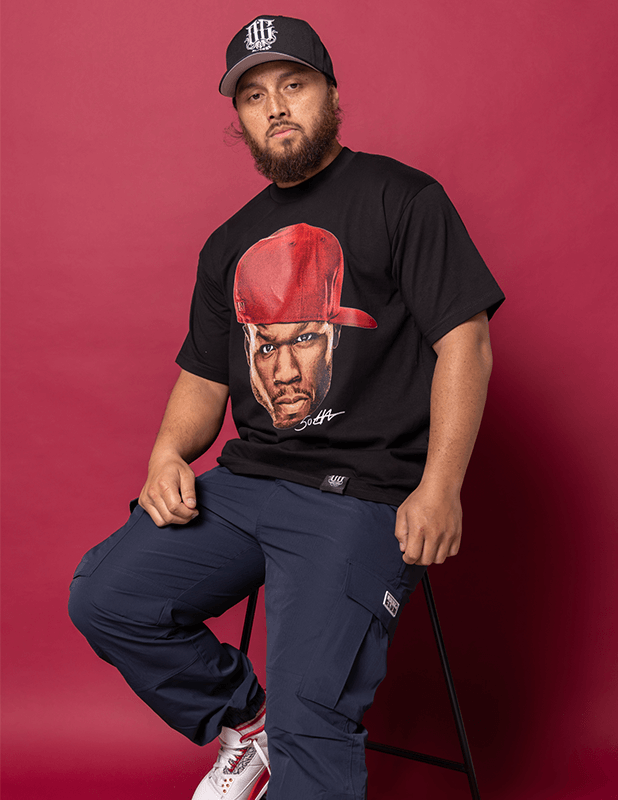 OG Culture X Pro Club Heavyweight Tee - 50 Cent Portrait
