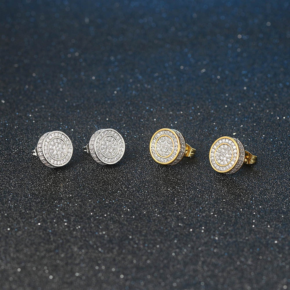 Big Diamond Cluster Stud Earring