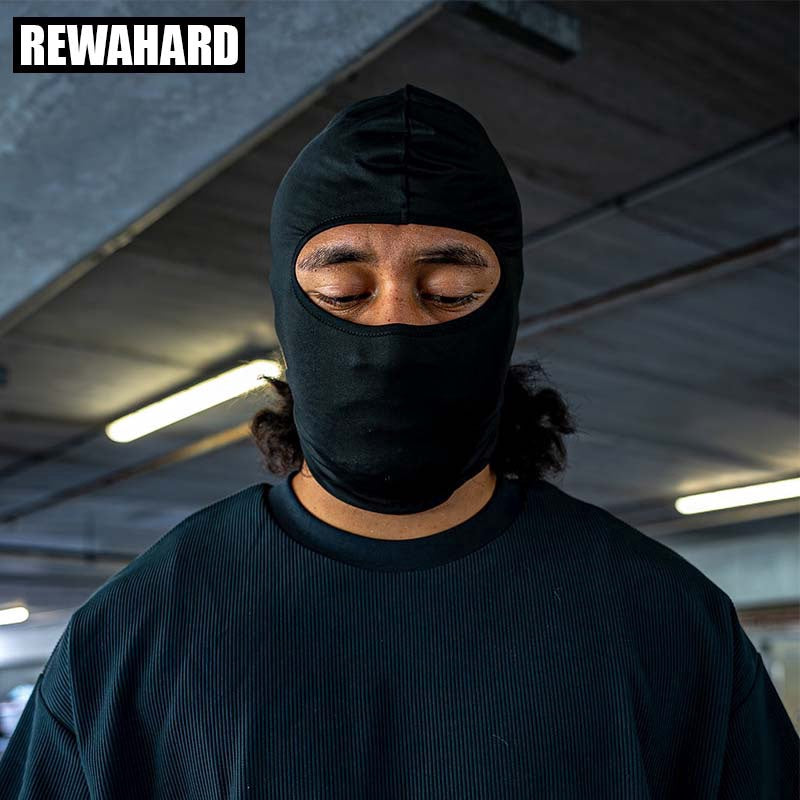Rewahard Full Head Balaclava Neck Gaiter - Black