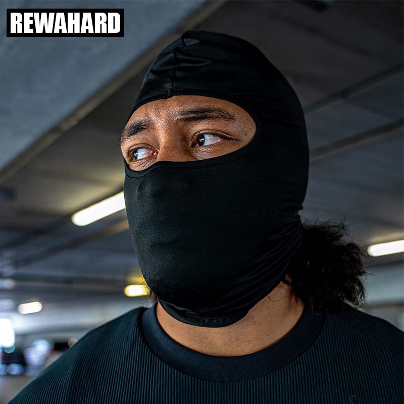 Rewahard Full Head Balaclava Neck Gaiter - Black