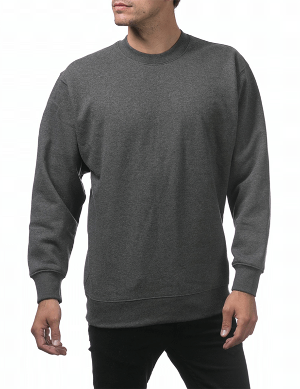 Pro Club Comfort Crew Neck Fleece Pullover Sweater (9oz) - Charcoal