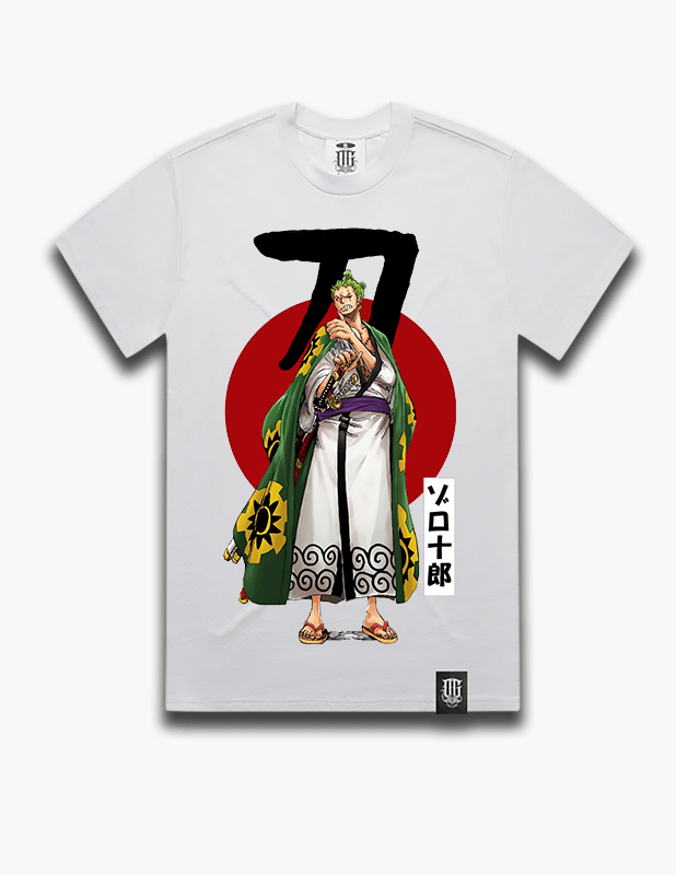 OG Culture X Pro Club Heavyweight Tee - One Piece Ronoroa Zoro's Sword
