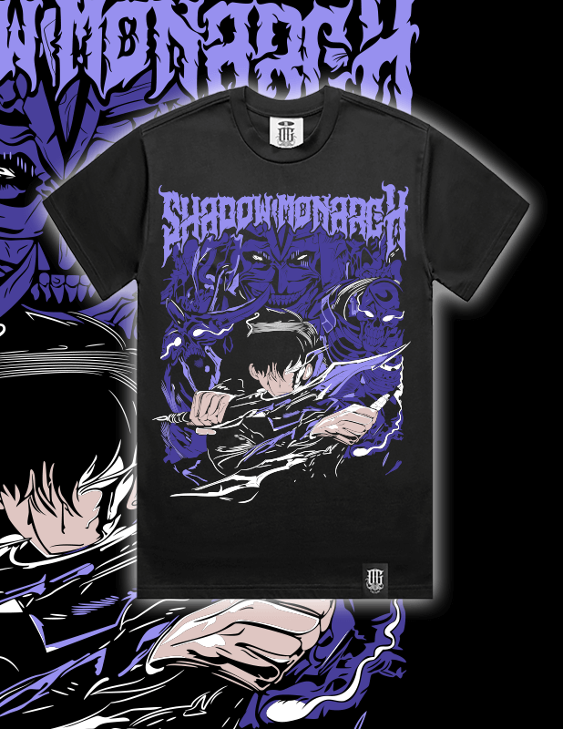 OG Culture X Pro Club Heavyweight Tee - Solo Leveling Shadow Monarch