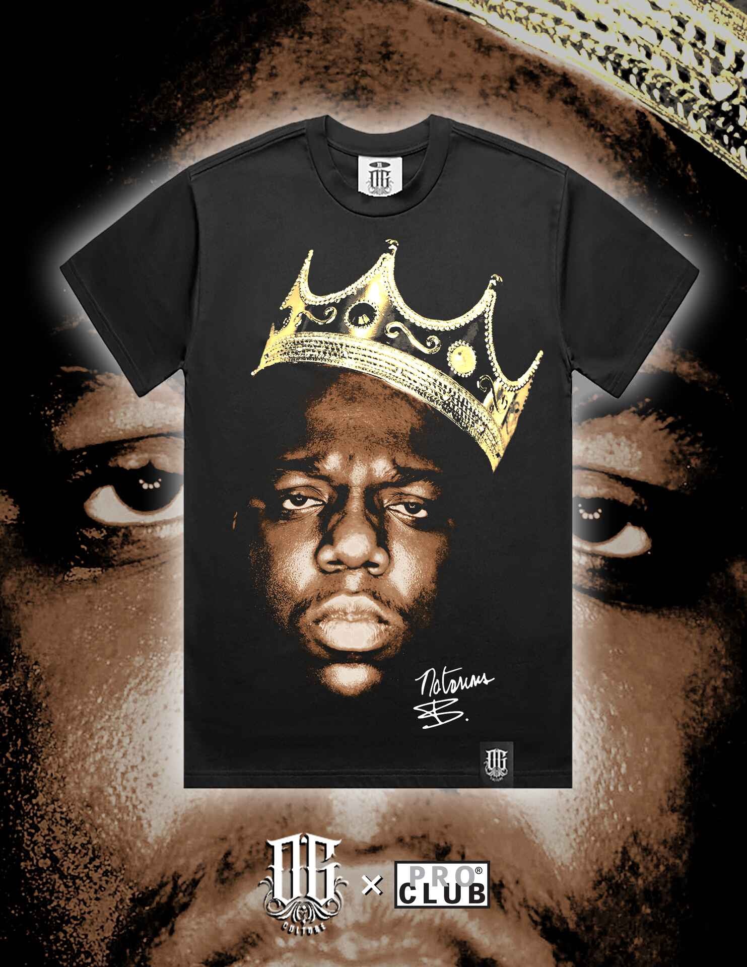OG Culture X Pro Club Heavyweight Tee - Biggie Portrait