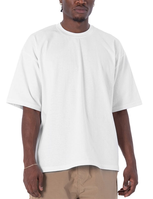 Pro Club Men's HeavyWide Box Fit T Shirt - White