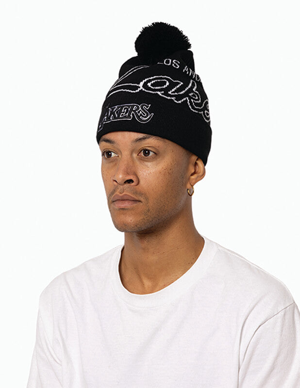 Mitchell and Ness - Lakers Team Pom Beanie