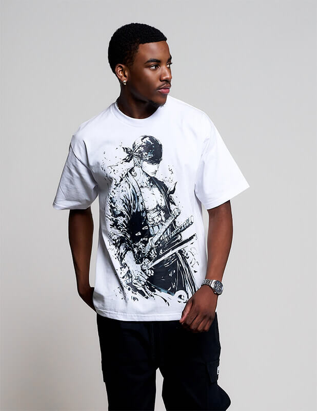 OG Culture X Pro Club Heavyweight Tee - One Piece Zoro Sword Ink