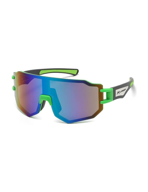 X-Loop Sunglasses - 8X3645 - Reflective Lens Green