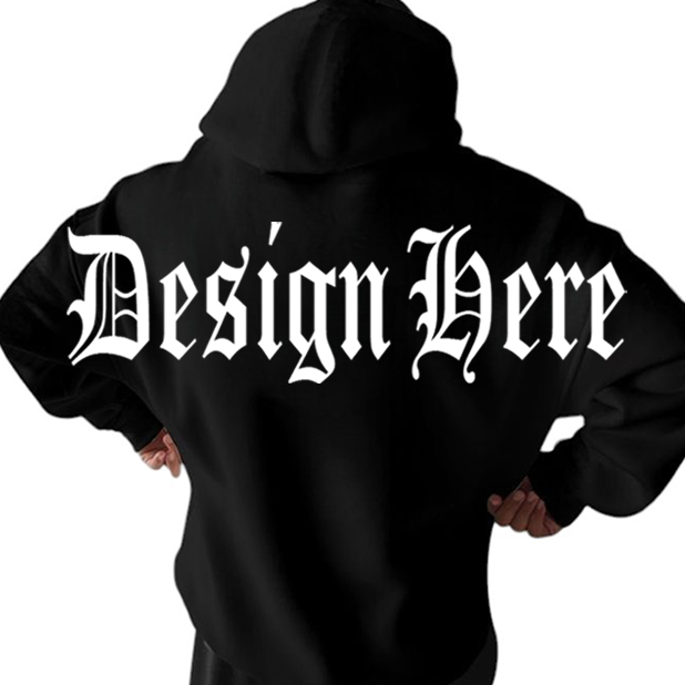 Custom Print Back Shoulder - Pro Club Heavyweight Pullover Hoodie (13oz)