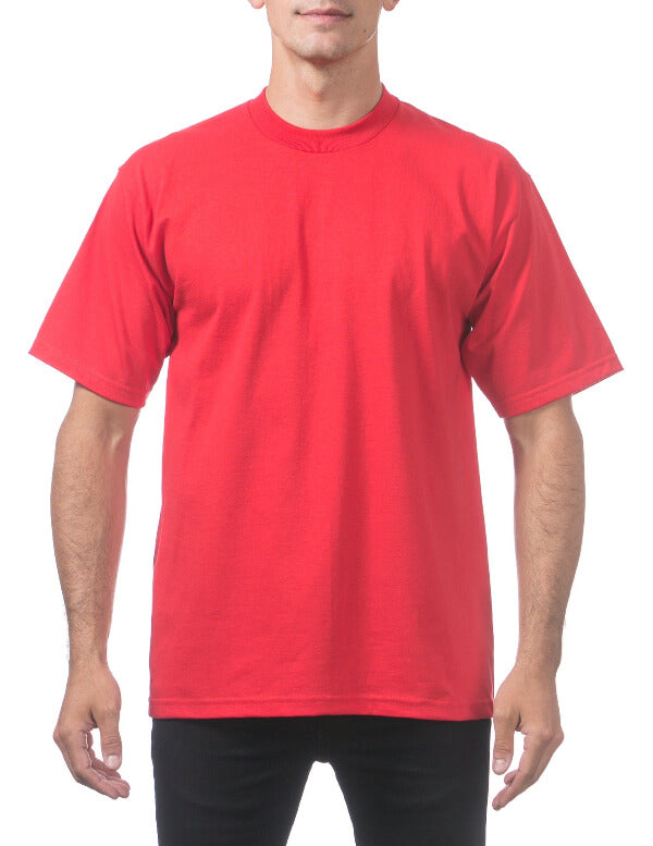 Pro Club Men's Heavyweight Short Sleeve Tee - RED