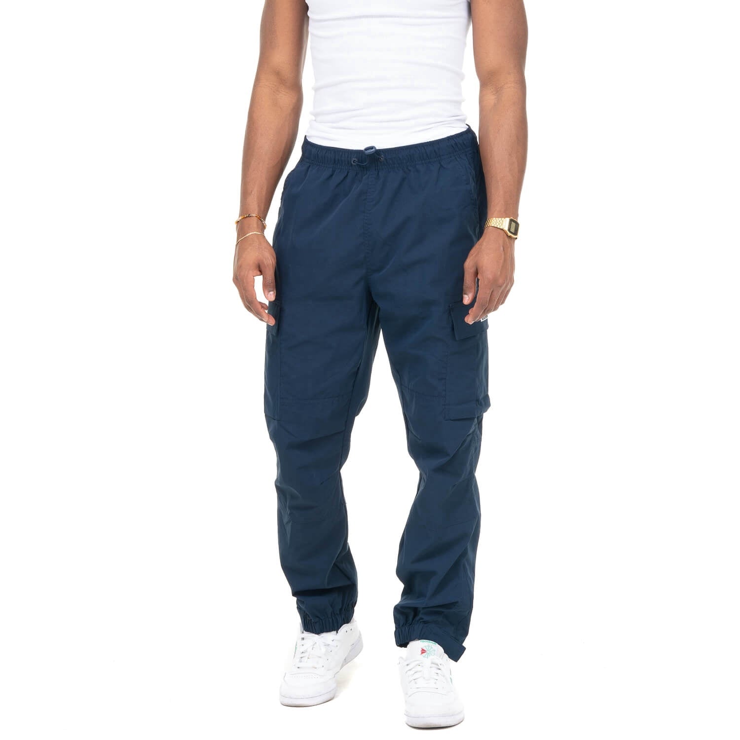Pro Club Nylon Ripstop Cargo Track Pants - Navy