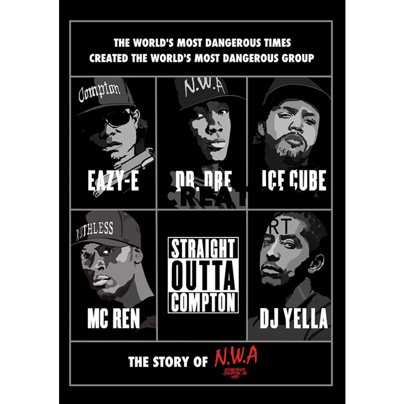 Pro Club Straight Outta Compton Digital printed Tee