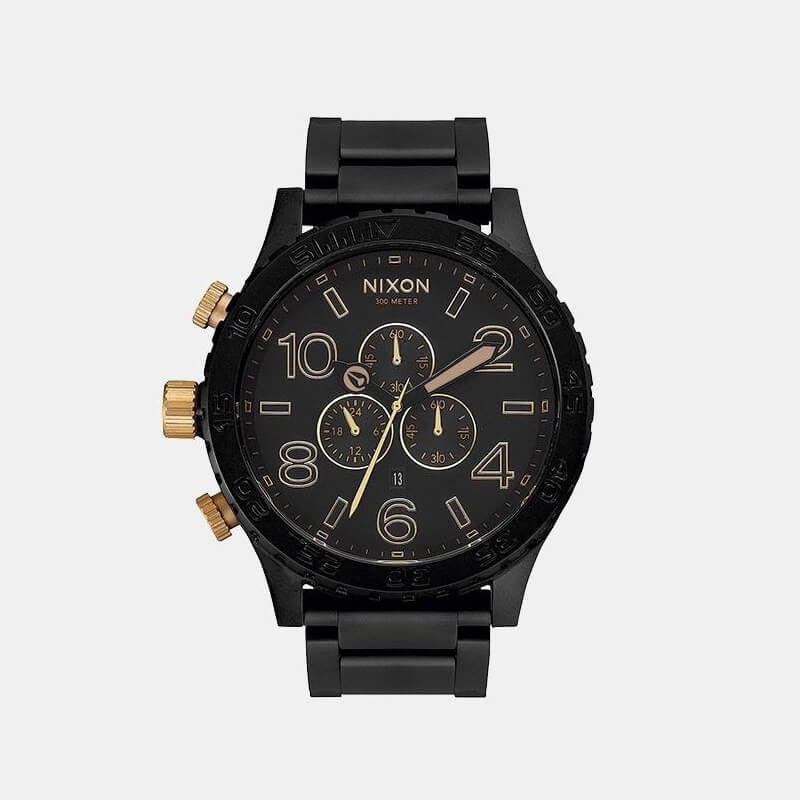 NIXON - 51mm -30 Chrono Watch - Matte Black/Gold