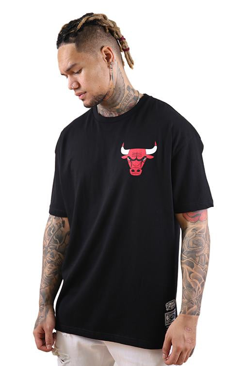 MITCHELL & NESS - Retro Repeat Tee Bulls Black