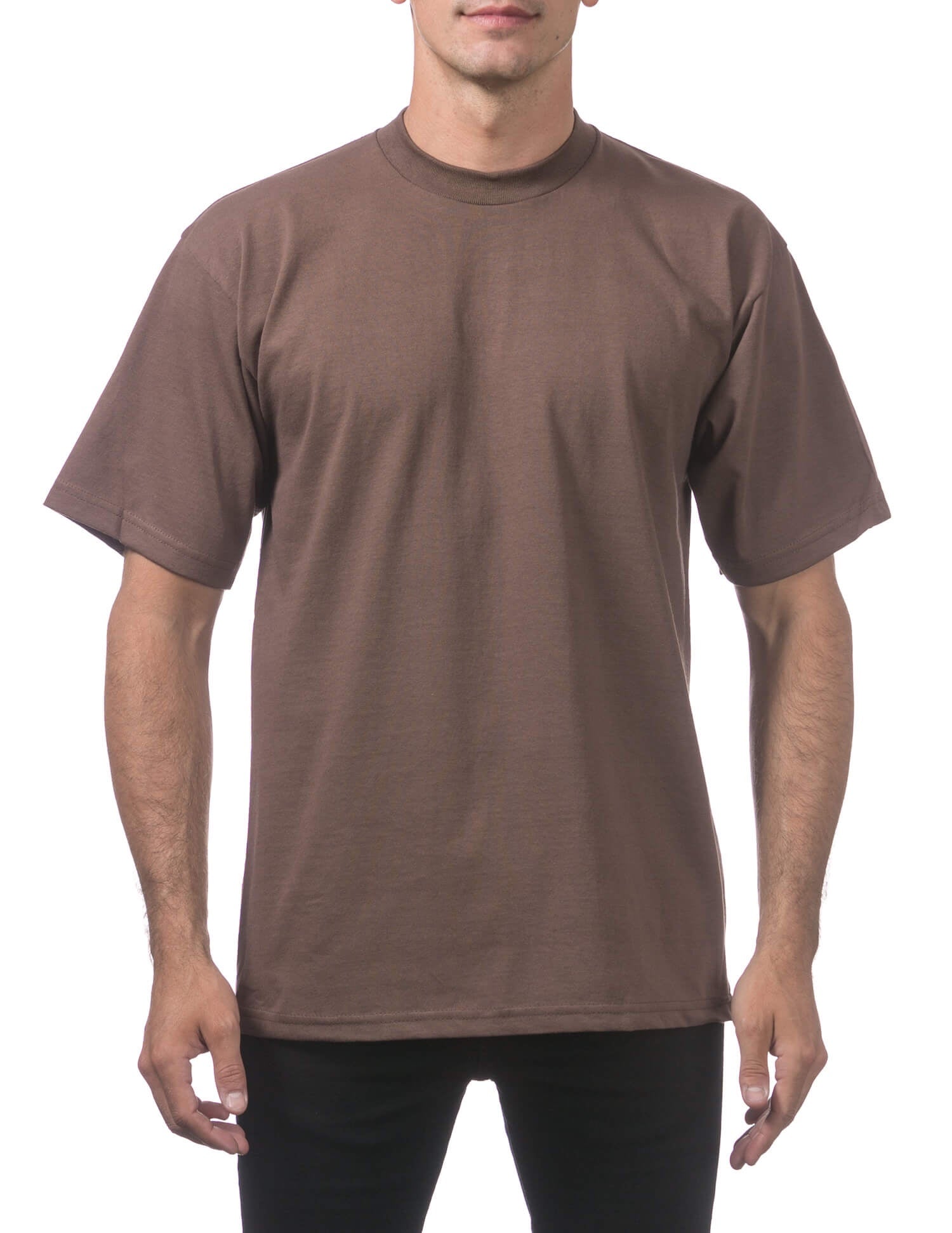 Pro Club Men's Heavyweight Short Sleeve Tee - BROWN