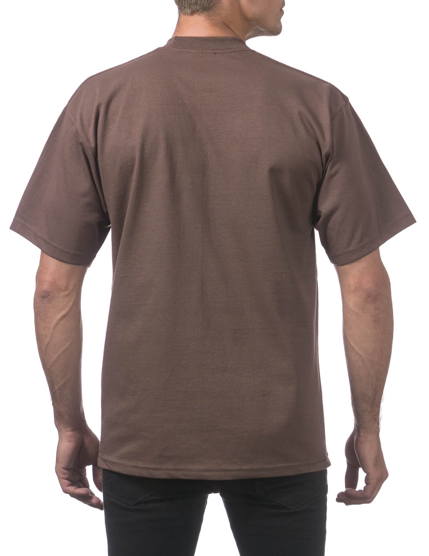 Pro Club Men's Heavyweight Short Sleeve Tee - BROWN