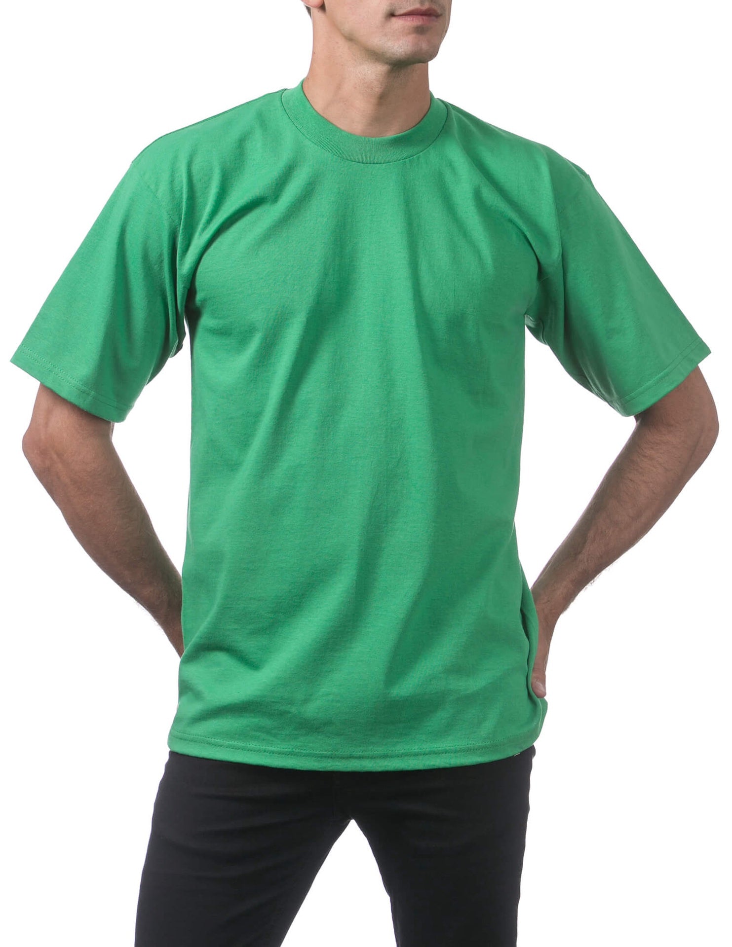 Pro Club Men's Heavyweight Short Sleeve Tee - KELLY GREEN