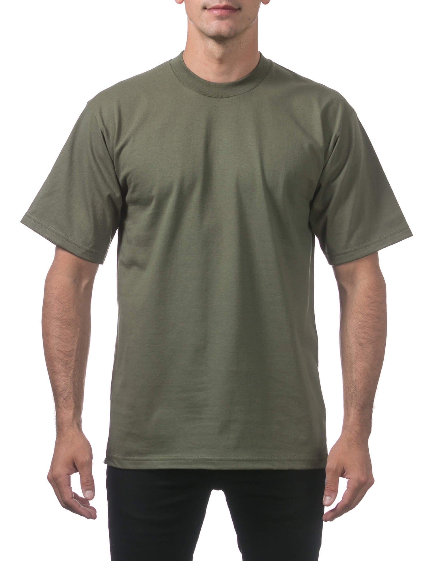 Pro Club Men's Heavyweight Short Sleeve Tee - OLIVE