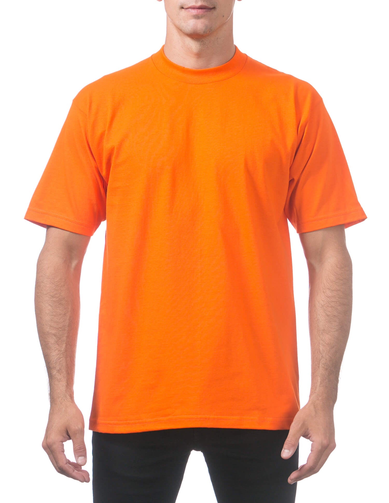 Pro Club Men's Heavyweight Short Sleeve Tee - ORANGE TAN