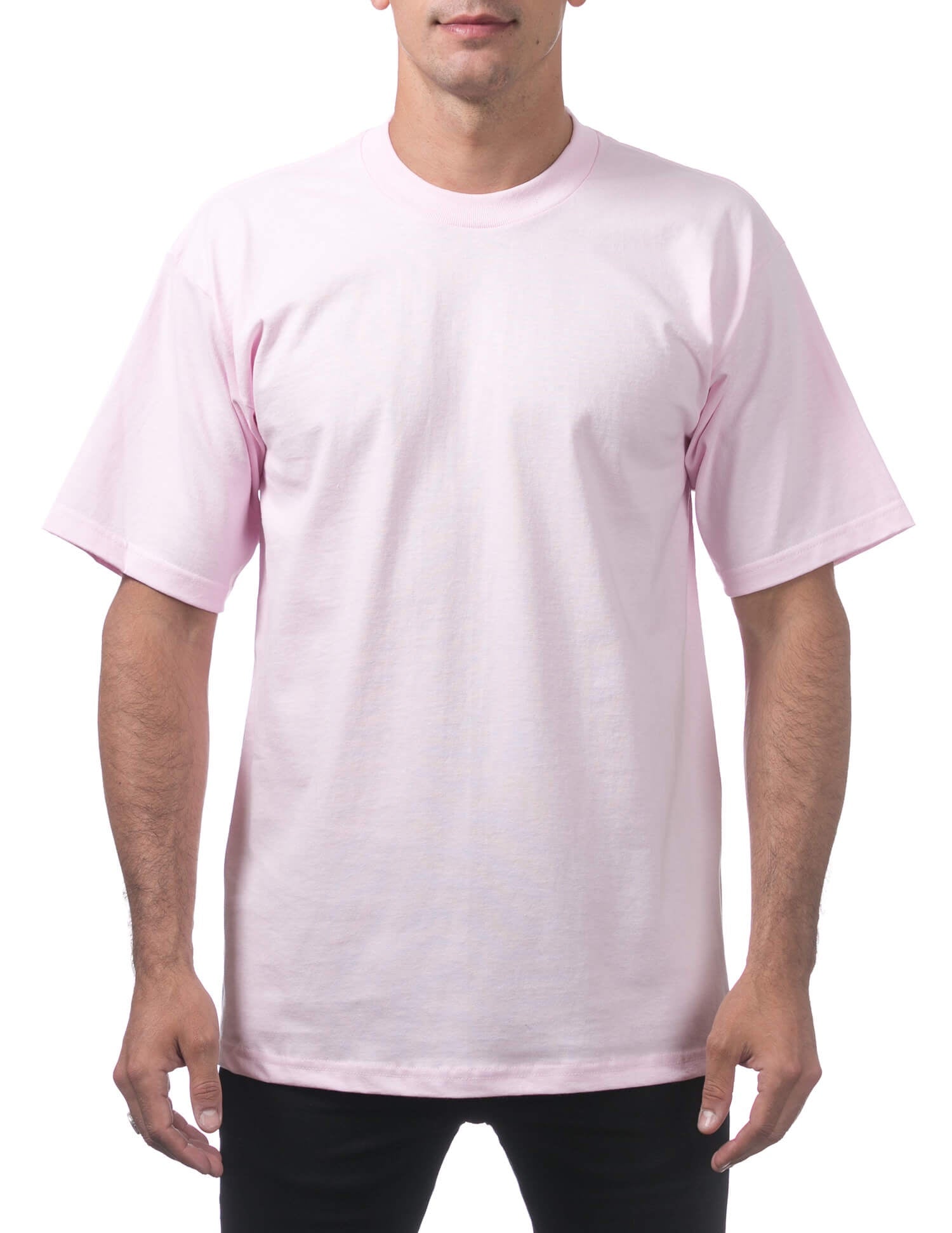 Pro Club Men's Heavyweight Short Sleeve Tee - PINK