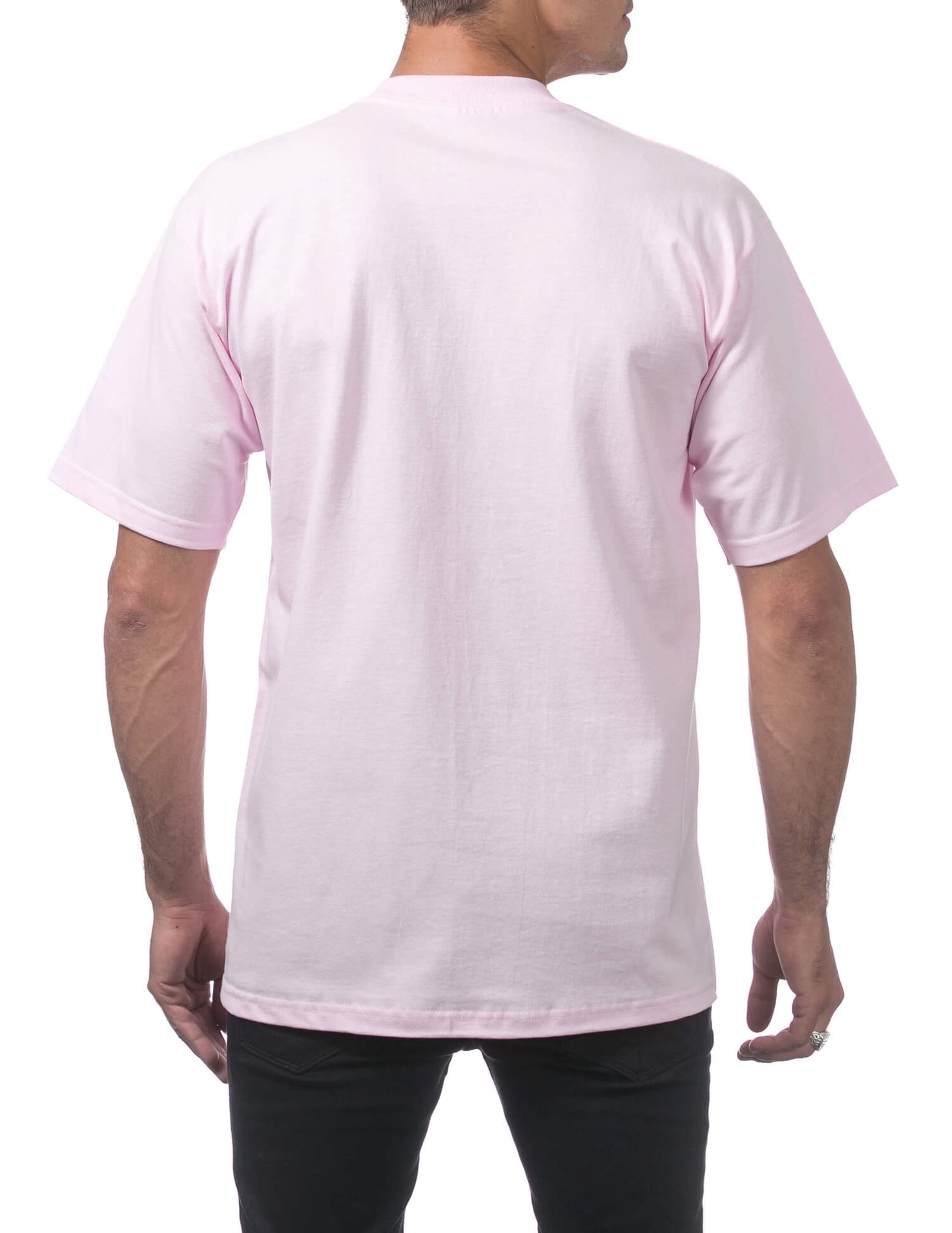 Pro Club Men's Heavyweight Short Sleeve Tee - PINK
