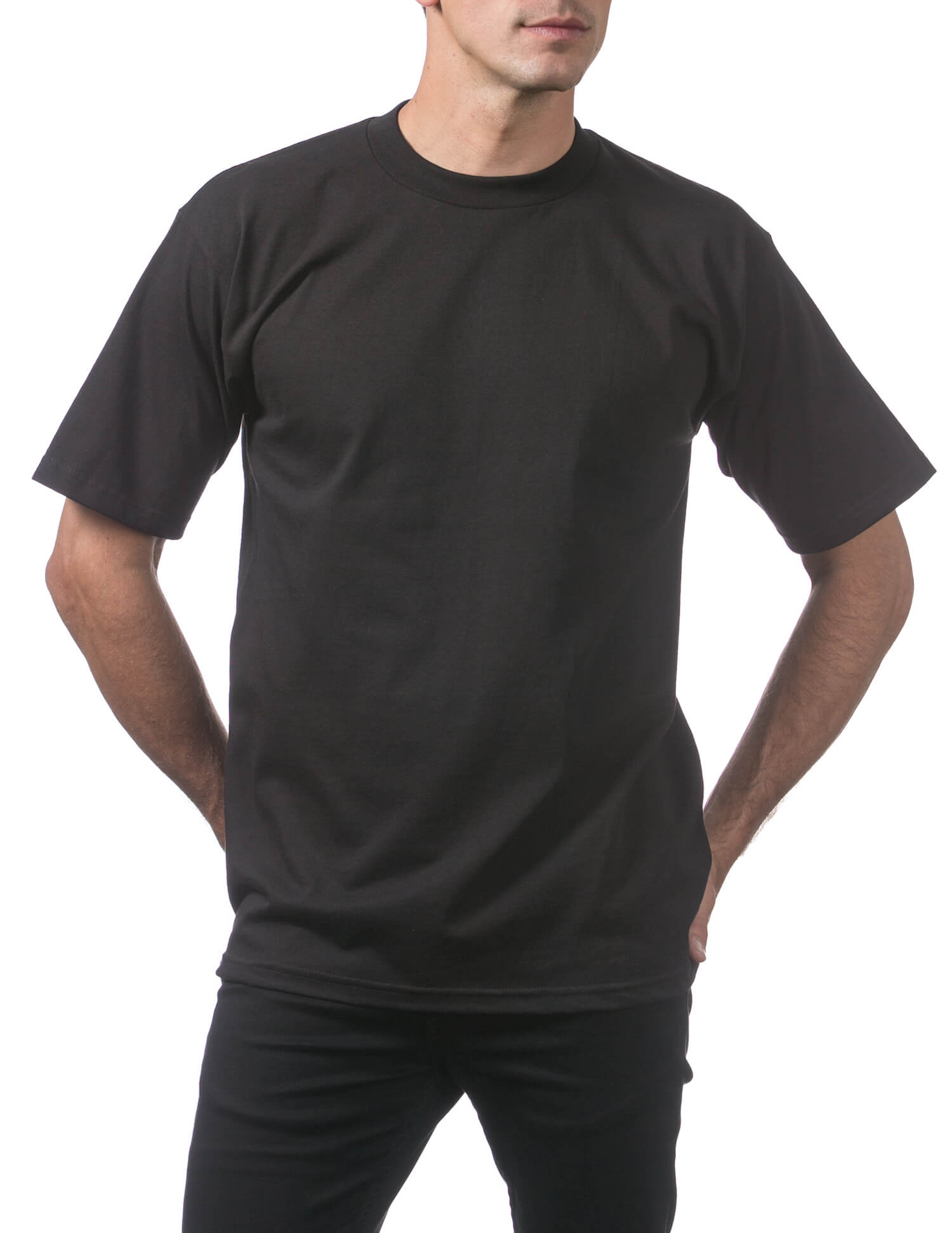 Pro Club Men's Heavyweight Short Sleeve Tee - BLACK