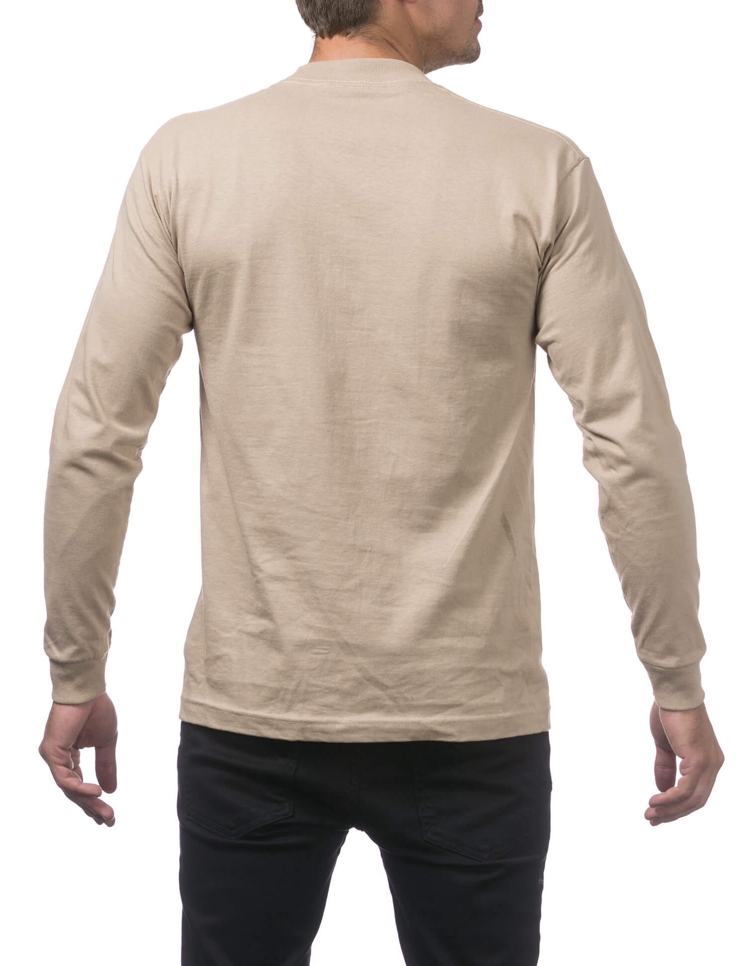 Pro Club Heavyweight Cotton Long Sleeve Crew Neck - KHAKI
