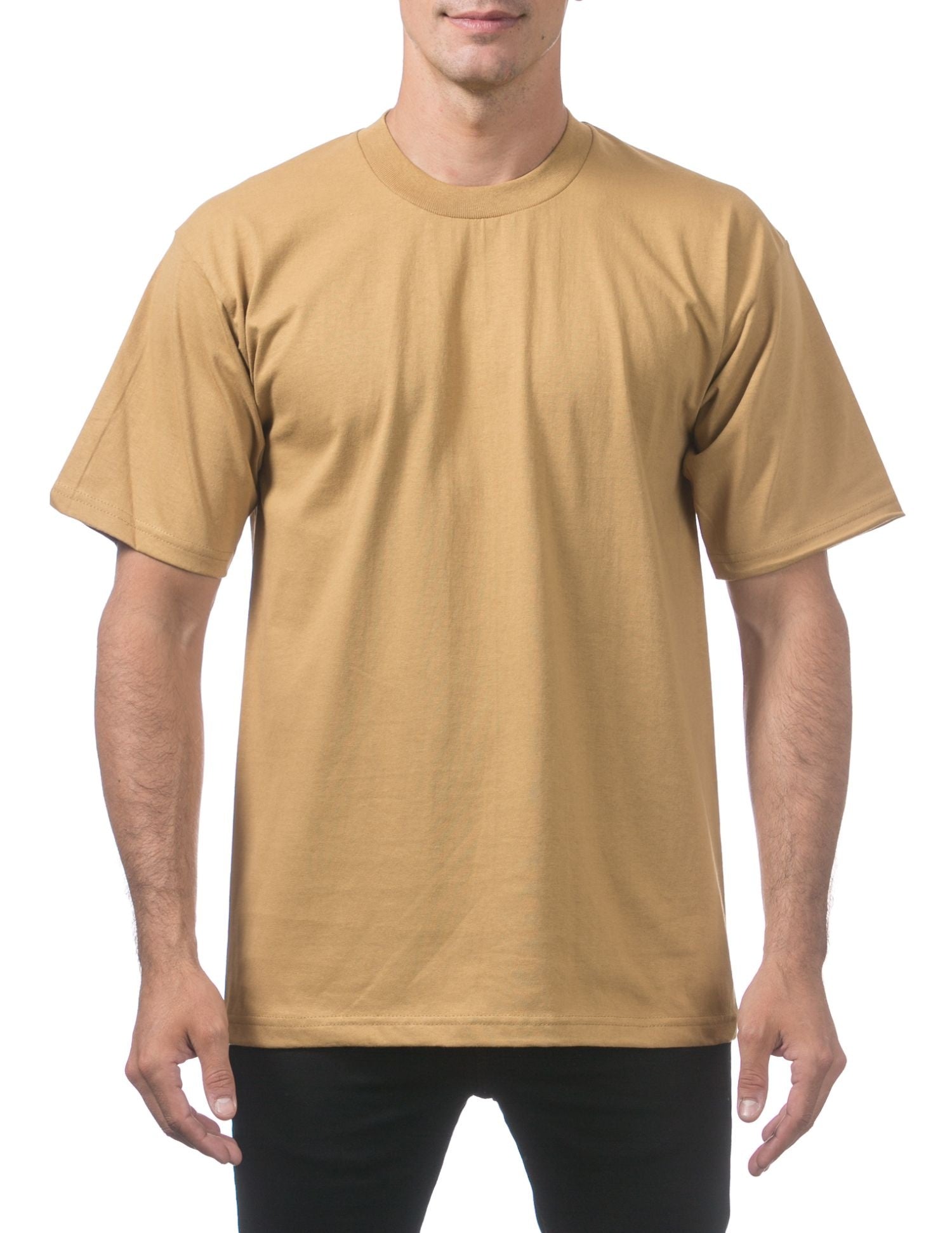 Pro Club Men's Heavyweight Short Sleeve Tee - MUSTARD