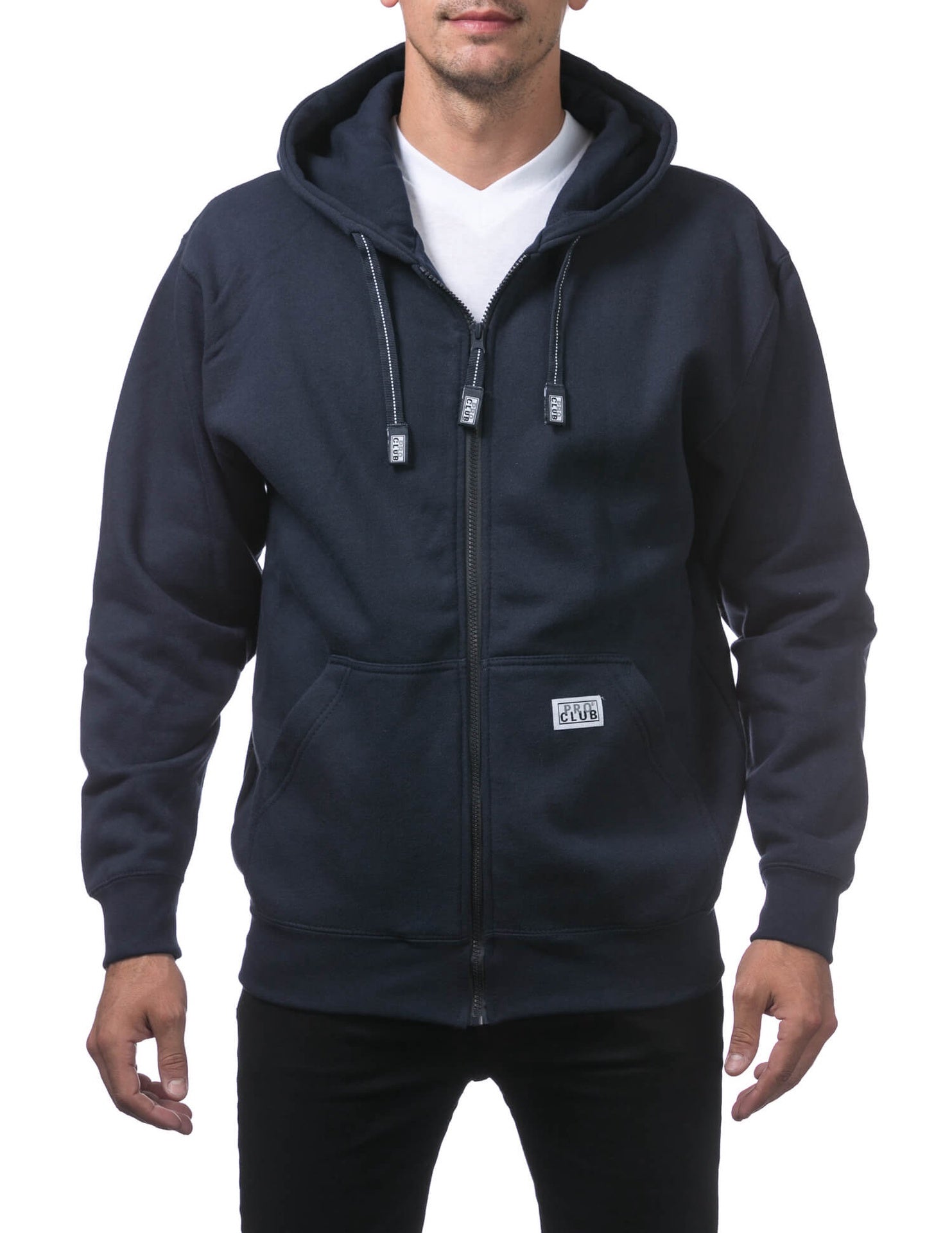 Pro Club Heavyweight Full Zip Fleece Hoodie - NAVY