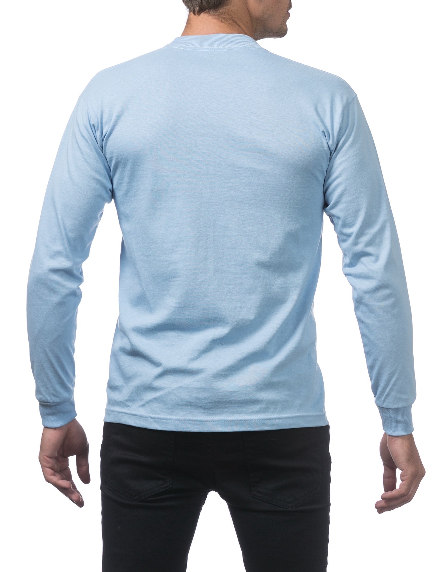 Pro Club Heavyweight Cotton Long Sleeve Crew Neck - SKY BLUE