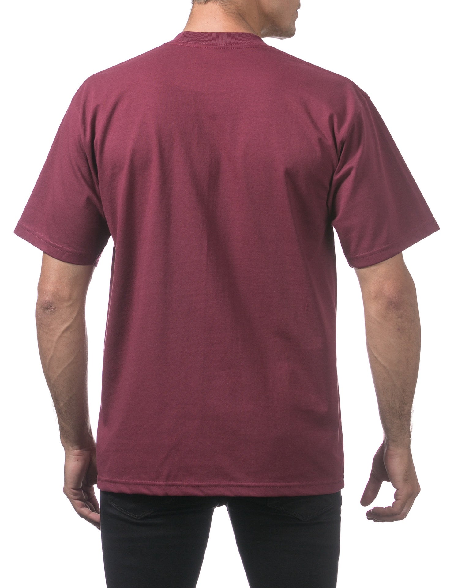 Pro Club Men's Heavyweight Short Sleeve Tee - Maroon