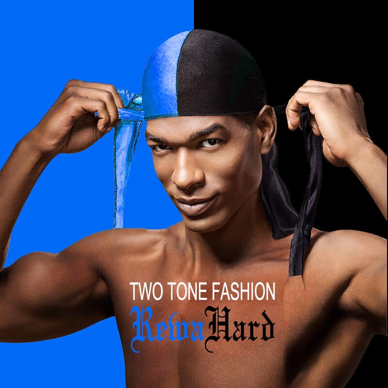 Rewahard Double Color Silky Durag - Royal/Black