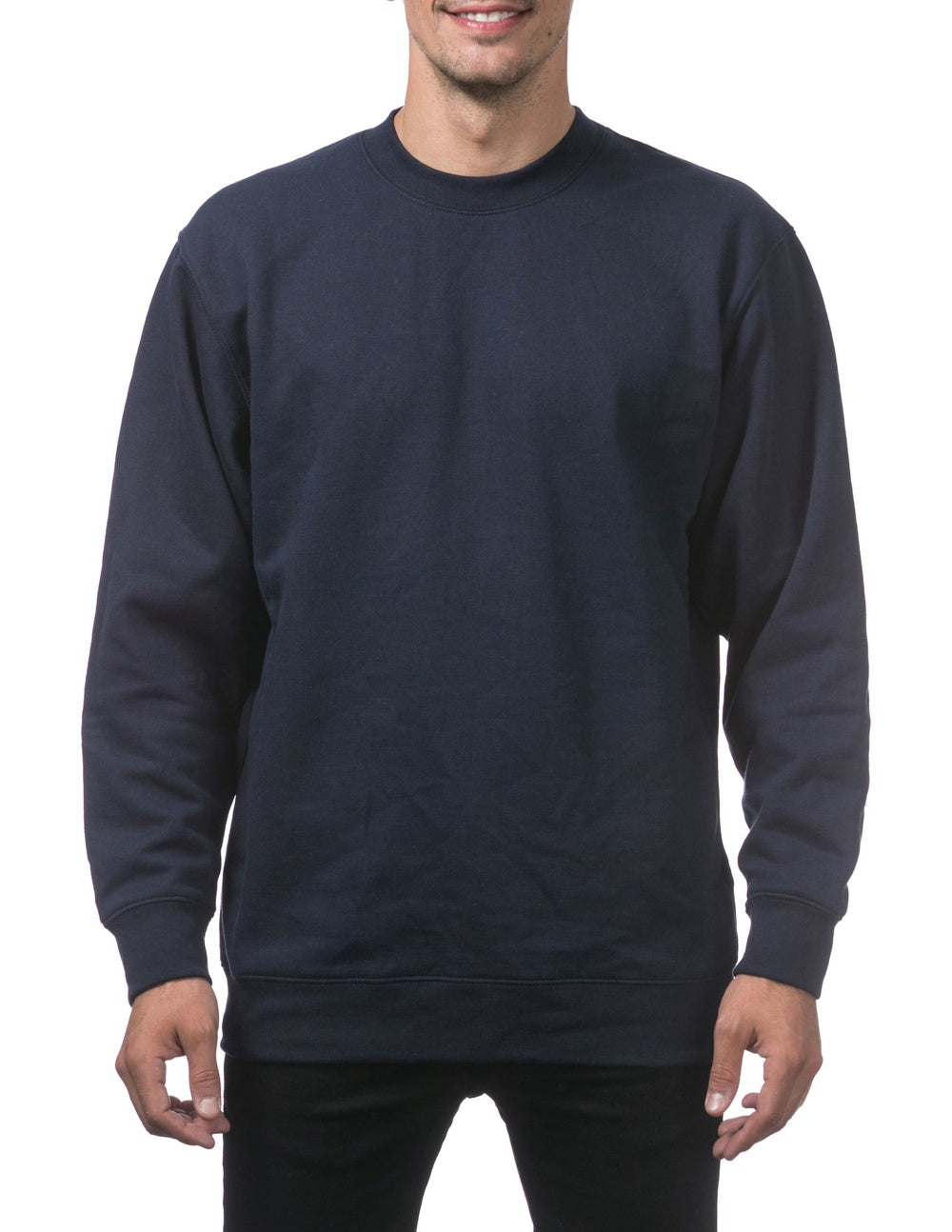 Pro Club Heavyweight Crew Neck Fleece Pullover Sweater (13oz) - BROWN