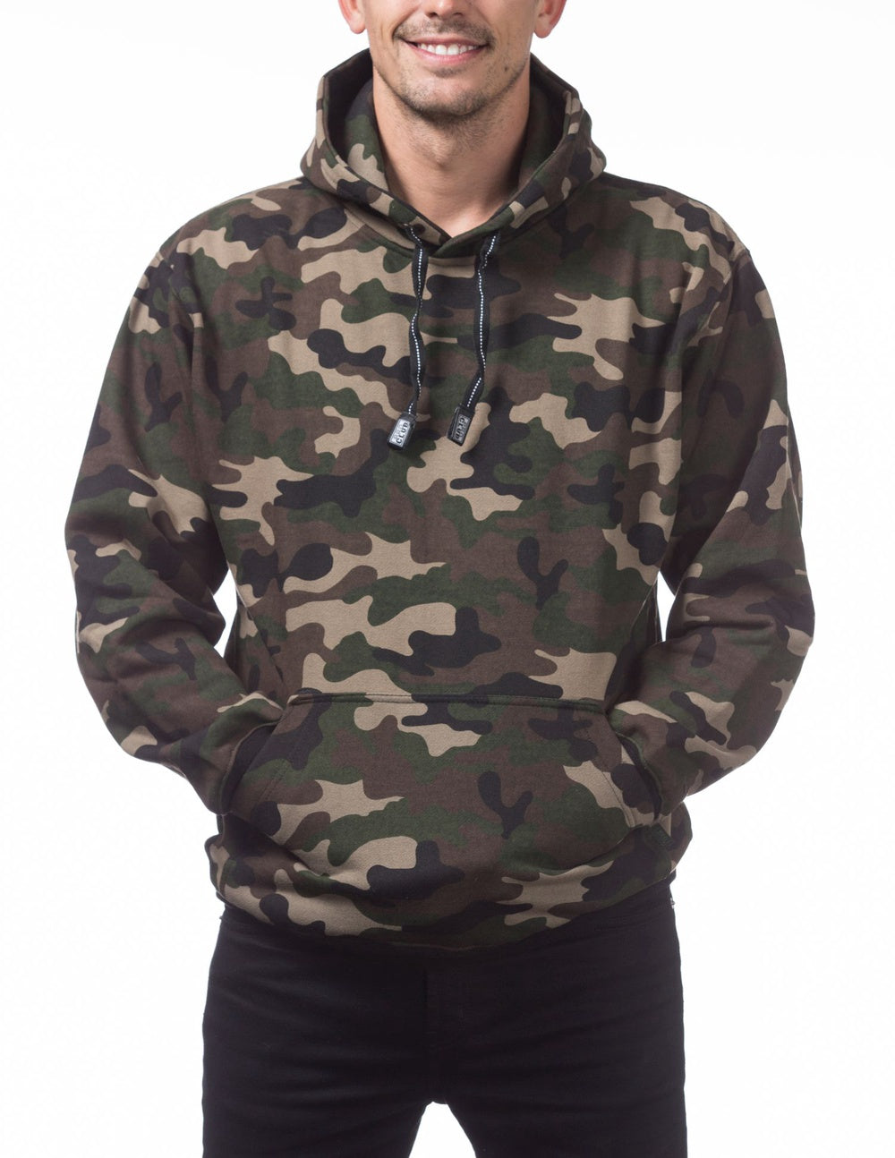 Pro Club Heavyweight Pullover Hoodie (13oz) - GREEN CAMO