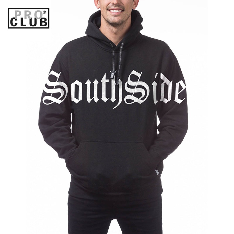SOUTHSIDE FRONT OLD ENGLISH Pro Club Heavyweight Pullover Hoodie (13oz)