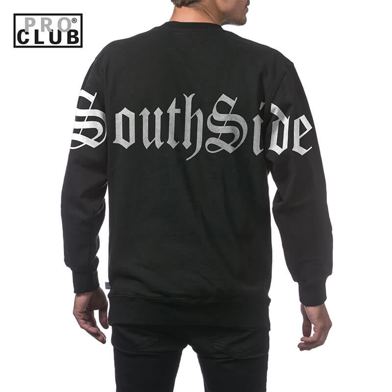 SOUTHSIDE BACK SHOULDER OLD ENGLISH Pro Club Heavyweight Pullover Sweater (13oz)