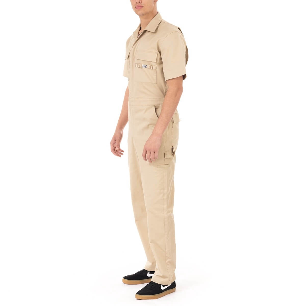 Pro Club Men's Workwear Mechanic's Short Sleeve Coverall - Khaki