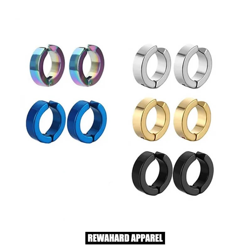 Titanium Steel Ear Clip Earrings 5 Colors
