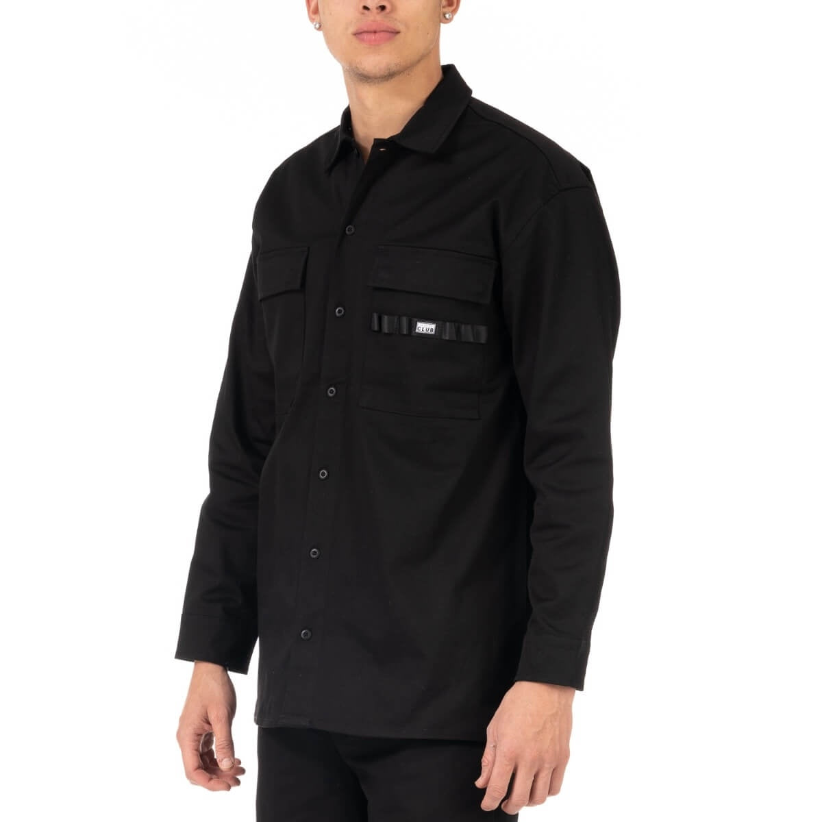 Pro Club Men's Workwear Mechanic's Long Sleeve Shirt - Black