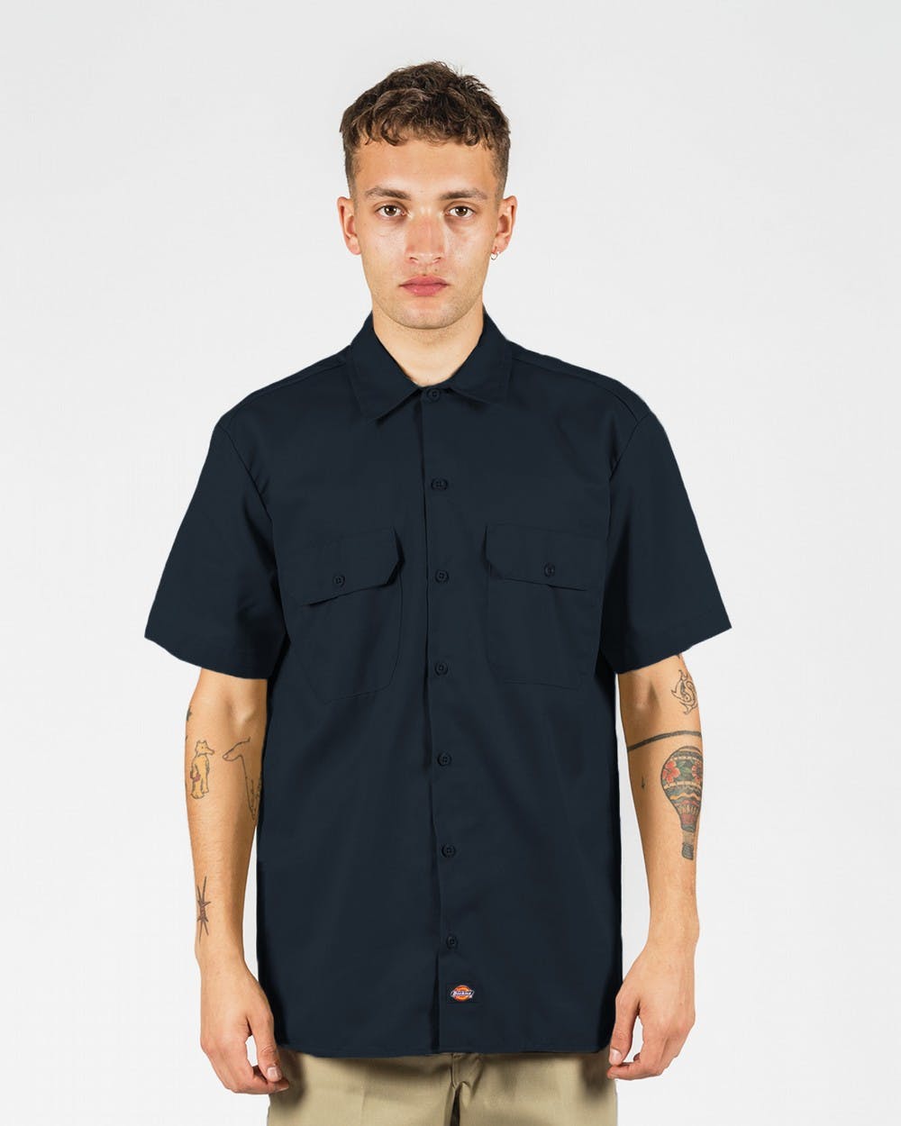 DICKIES –1574 SHORT SLEEVE WORK SHIRT - NAVY