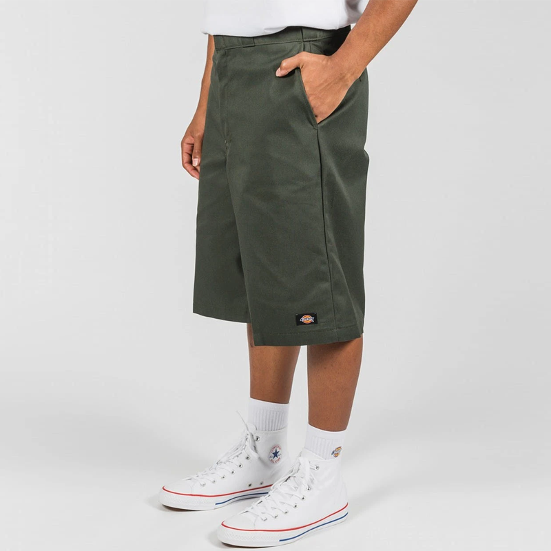 DICKIES - 42283 13 INCH LOOSE FIT MULTI POCKET WORK SHORT - OLIVE