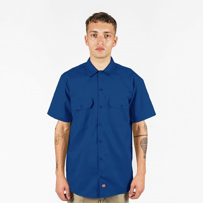 DICKIES –1574 SHORT SLEEVE WORK SHIRT - ROYAL