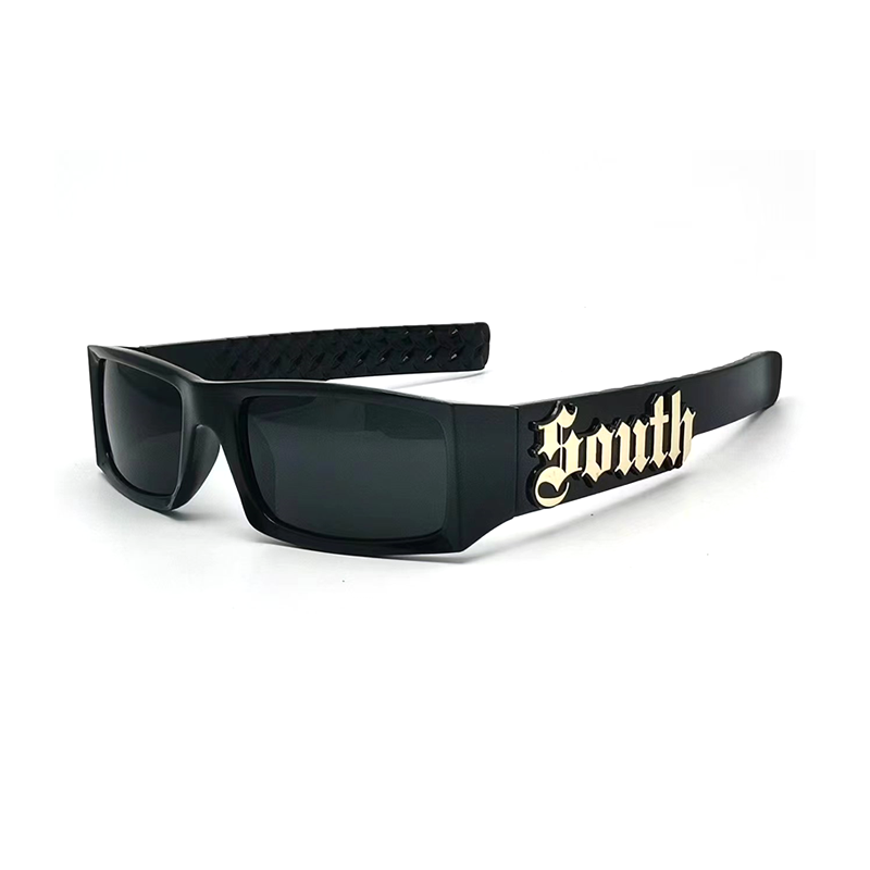 Rewahard - Gold South Side SUNGLASSES Super Dark Shade