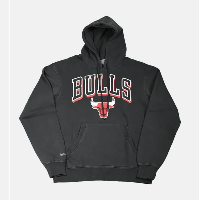 MITCHELL & NESS - CHICAGO BULLS VINTAGE KEYLINE LOGO HOODIE