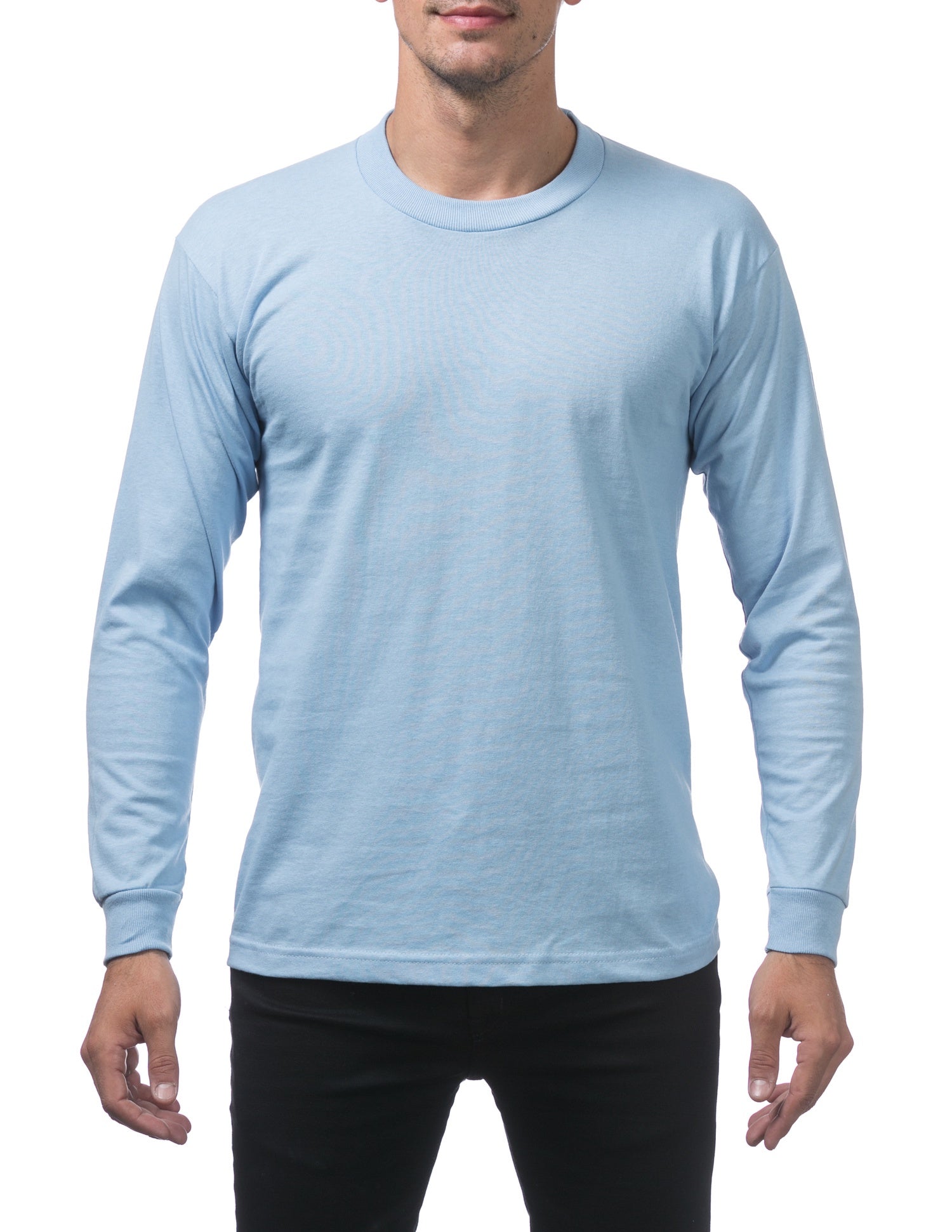 Pro Club Heavyweight Cotton Long Sleeve Crew Neck - SKY BLUE