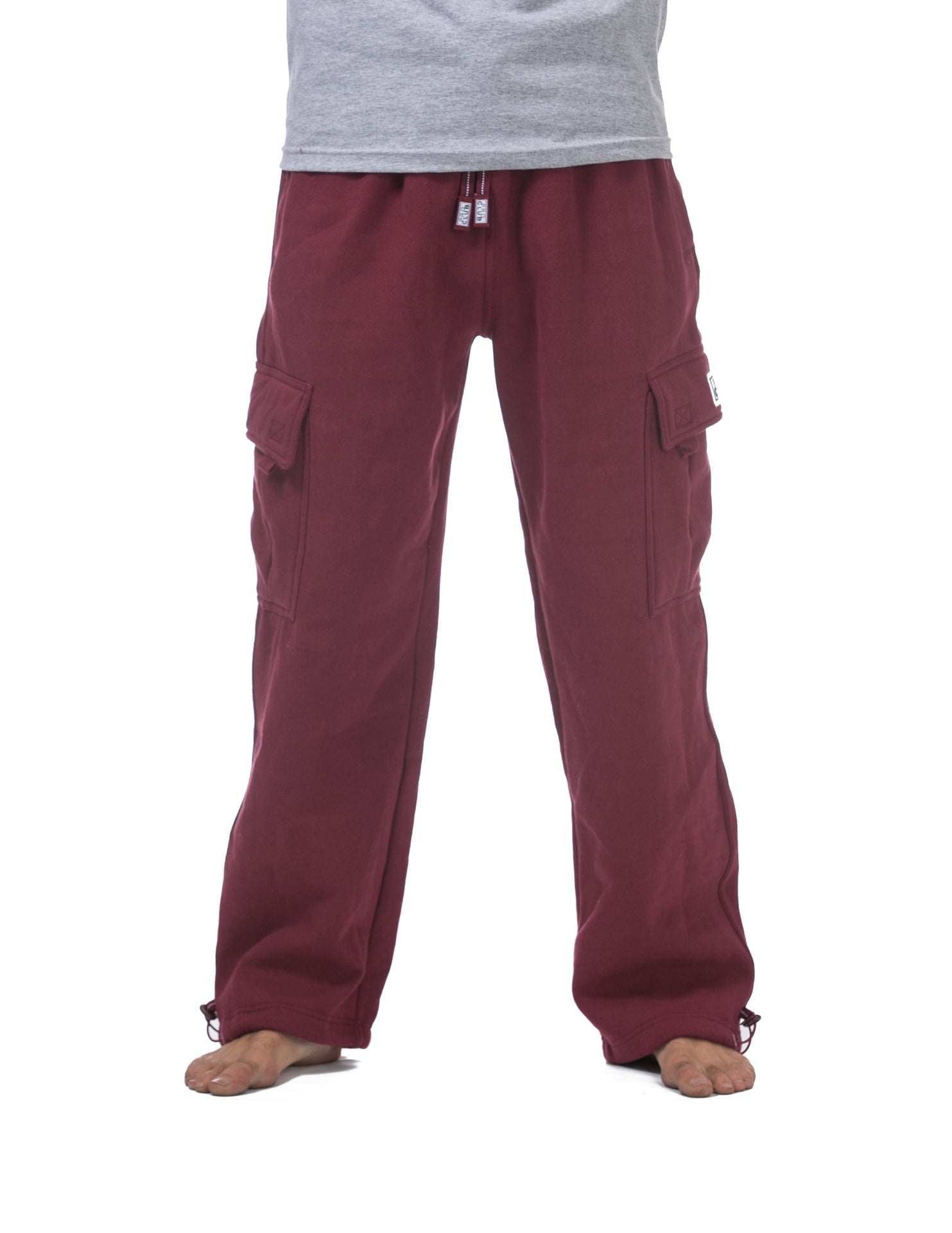 Pro Club Heavyweight Fleece Cargo Pants - MAROON